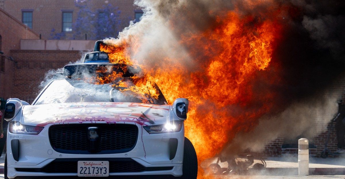 Waymo Vehicle Riots Waymo Suspends Operations in LA and SF Amid Anti-ICE Protests and ...