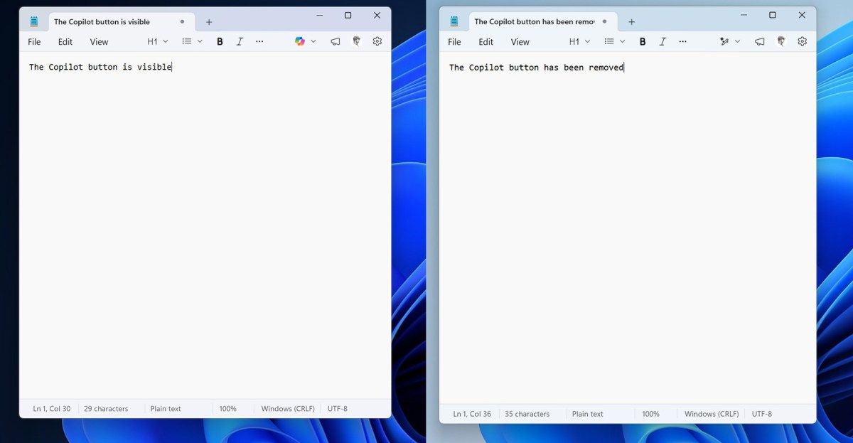 Microsoft Removes Copilot Buttons from Windows 11 Apps