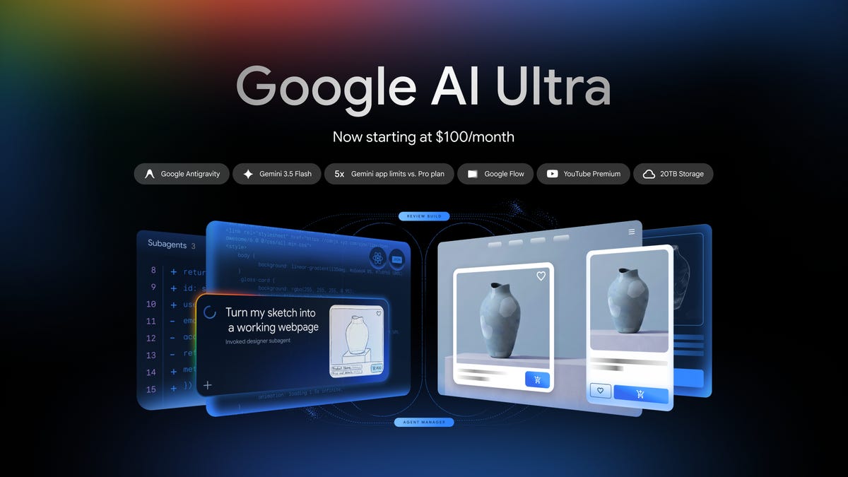 Google AI Ultra Plan Drops to $100 with Gemini Spark