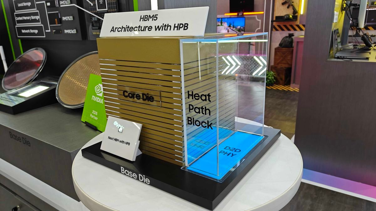 Heat Path Block Samsung HBM5 Heat Path Block Unveiled at Computex